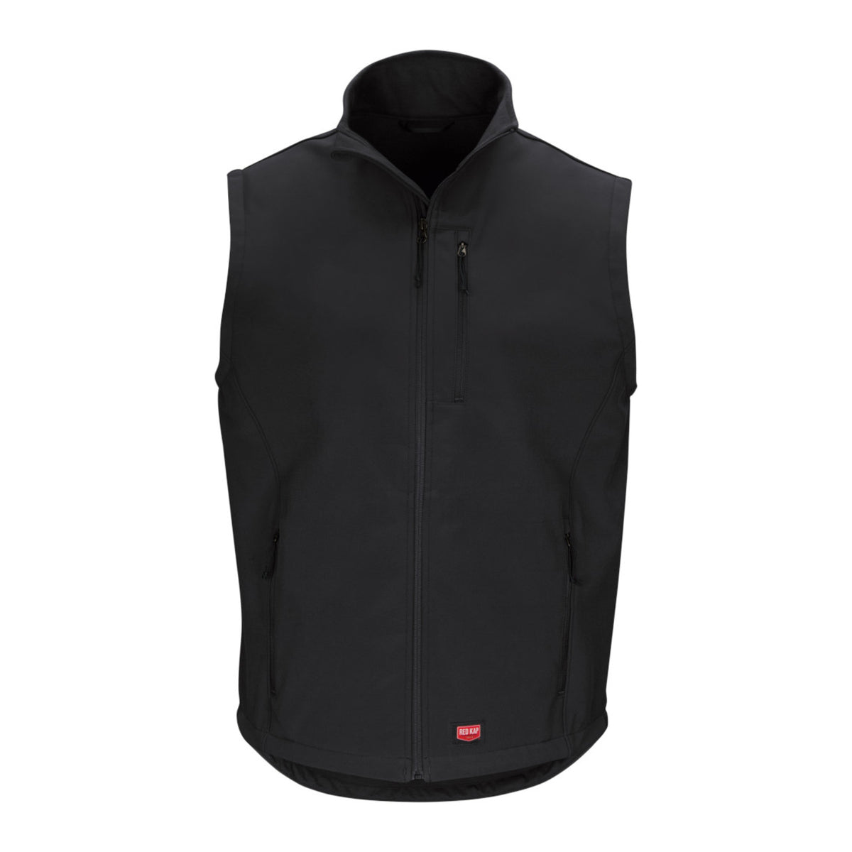 Chaleco softshell Red Kap VP62 para hombre talla extra negro, producto de frente | color:negro