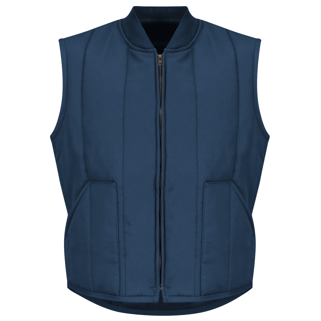 Chaleco acolchado Red Kap VT22 para hombre azul marino, prenda vista de frente