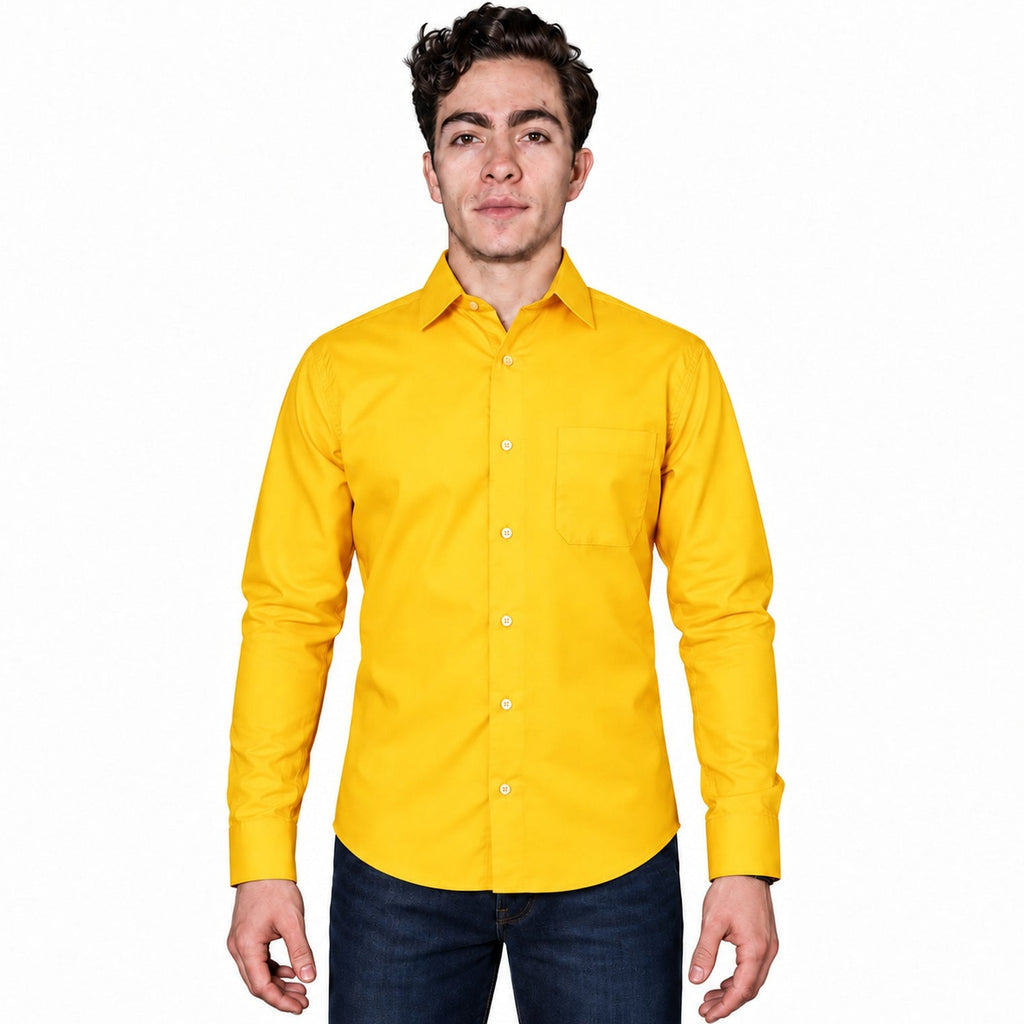 Camisa de vestir para hombre Rodolfo Mango - Rodolfo, frontal desfajada con mezclilla
