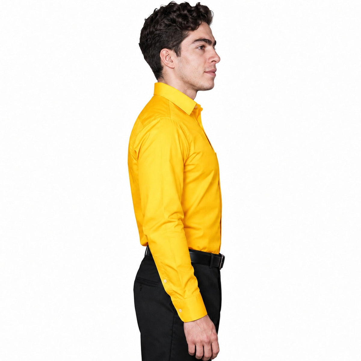 Camisa de vestir para hombre Rodolfo Mango - Rodolfo, perfil derecho fajada | color:mango-rodolfo