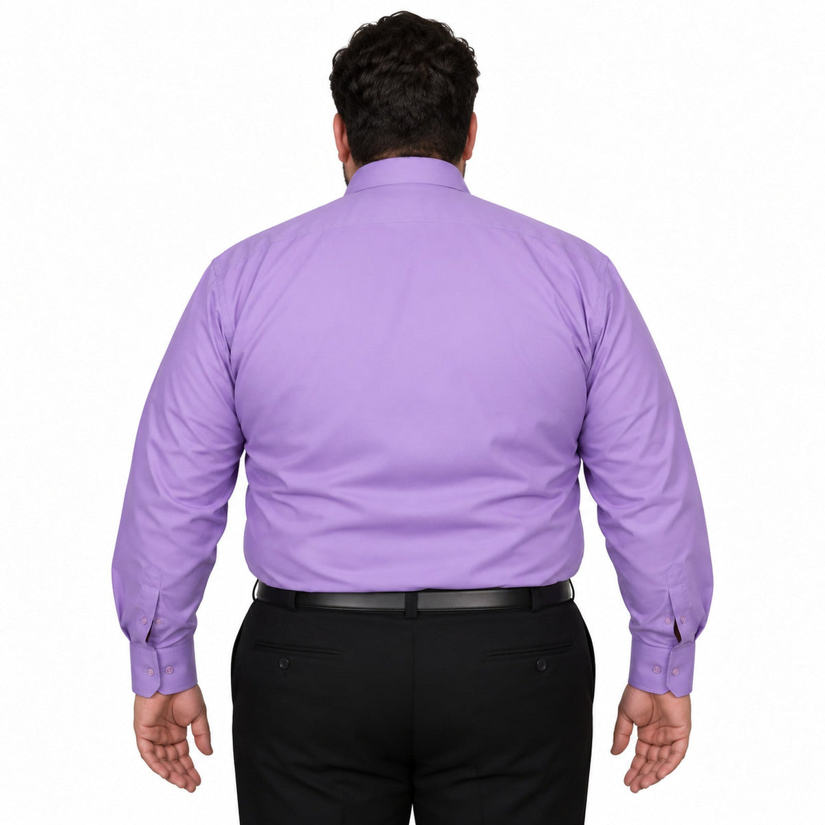 Camisa de vestir Rodolfo para hombre lila, espalda fajada | color:lila-rodolfo