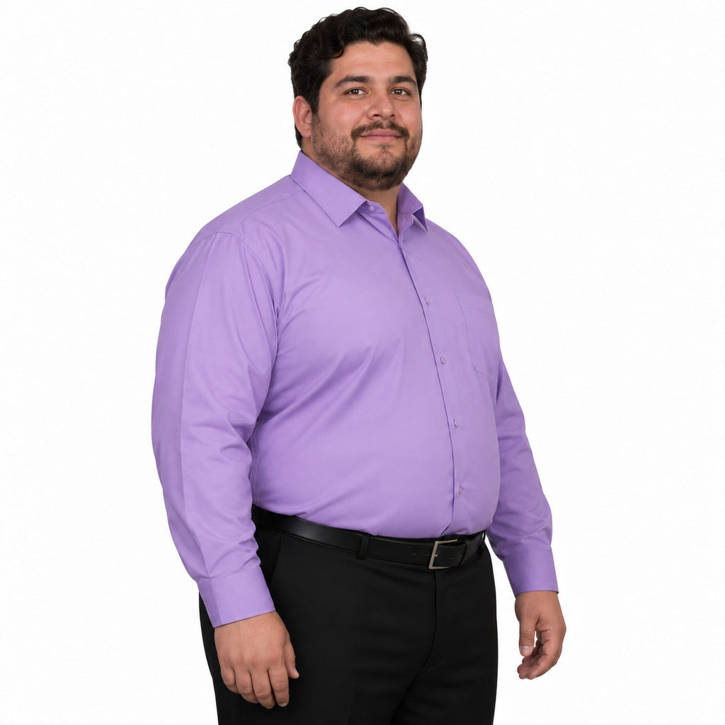 Camisa de vestir Rodolfo para hombre lila, perfil derecho fajada