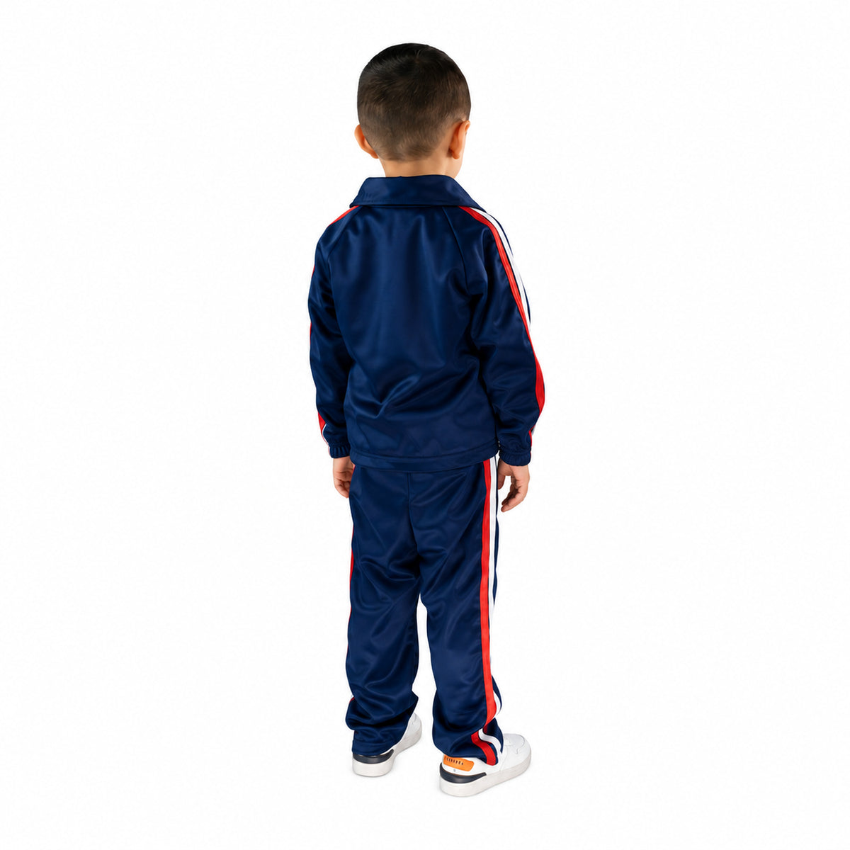 Conjunto de pants escolar Sportock bicolor infantil azul marino, vista posterior | color:azul-marino