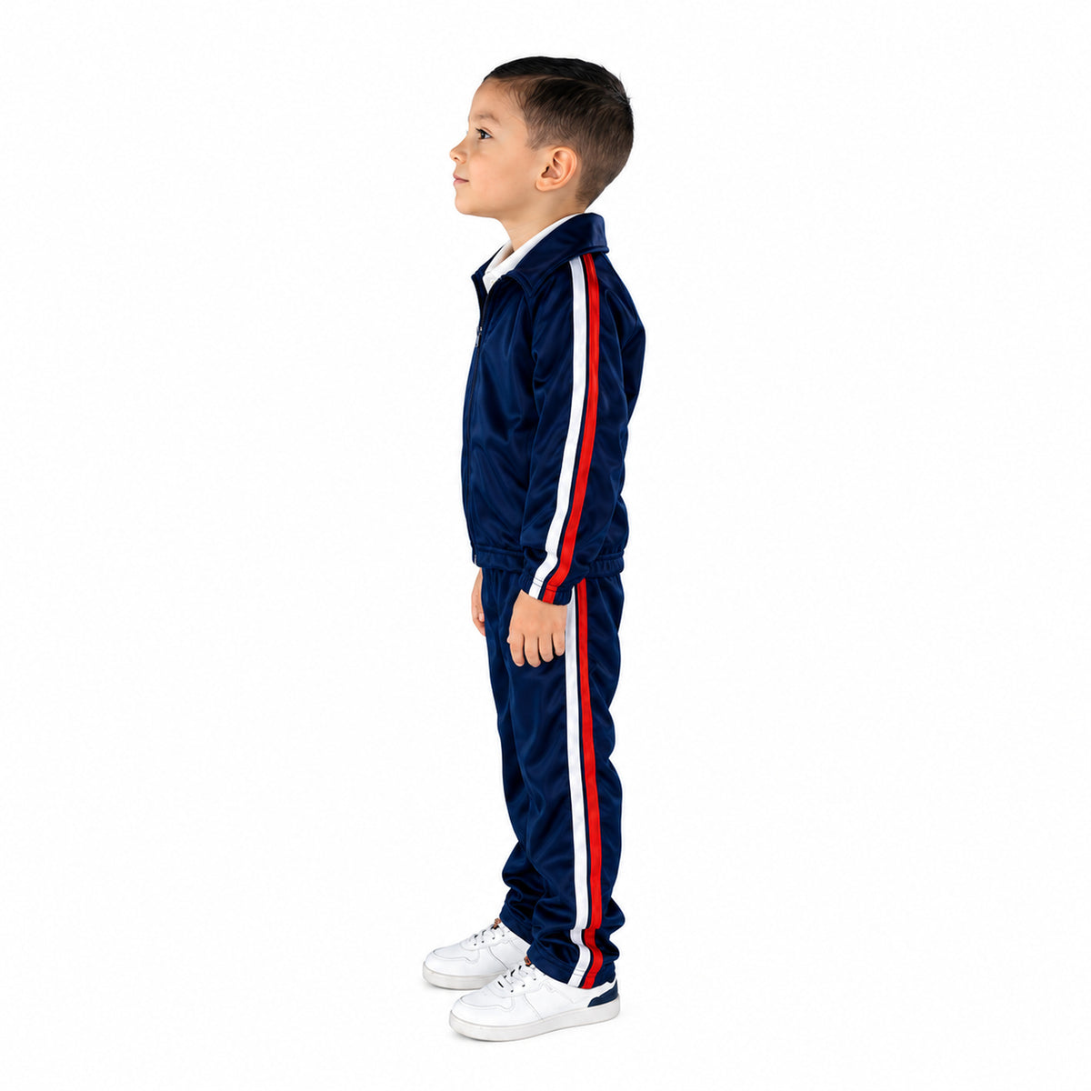 Conjunto de pants escolar Sportock bicolor infantil azul marino, perfil izquierdo | color:azul-marino
