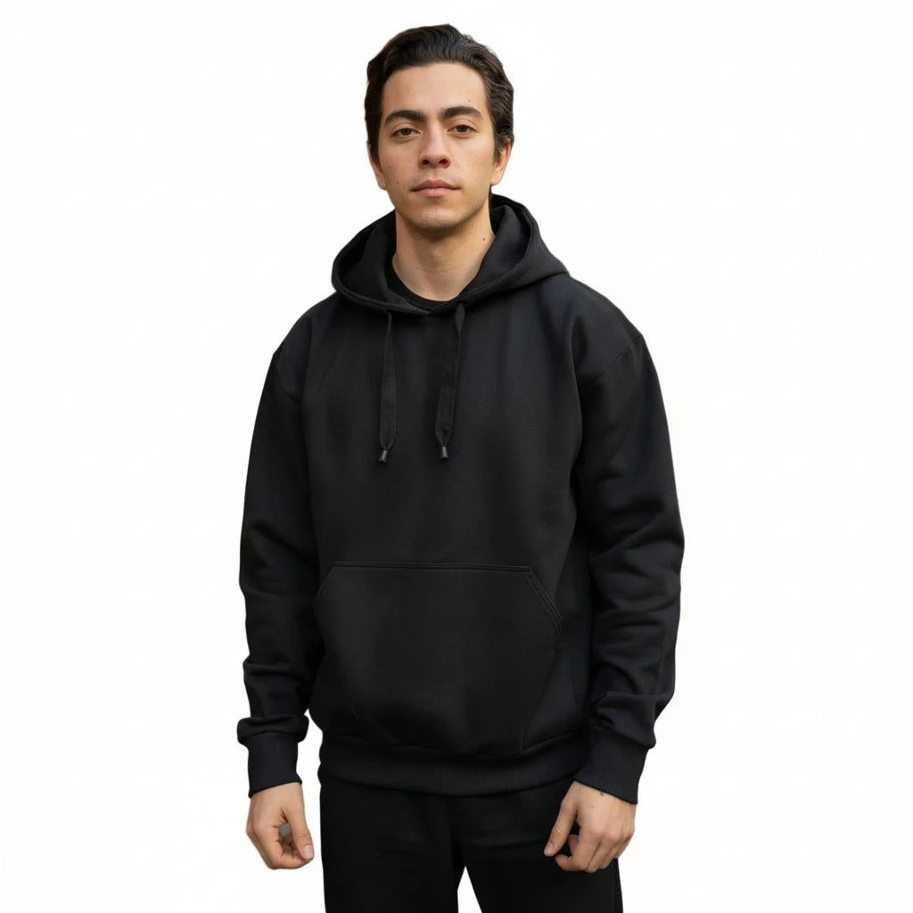 Sudadera Brans Cerrada Con Capucha Peso Completo Amplia - Garufa Jeans