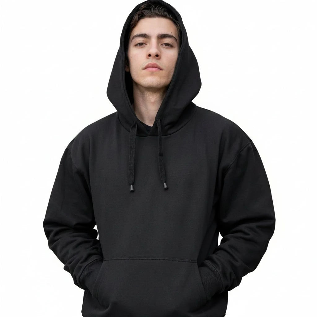Sudadera Brans Cerrada Con Capucha Peso Completo Amplia - Garufa Jeans