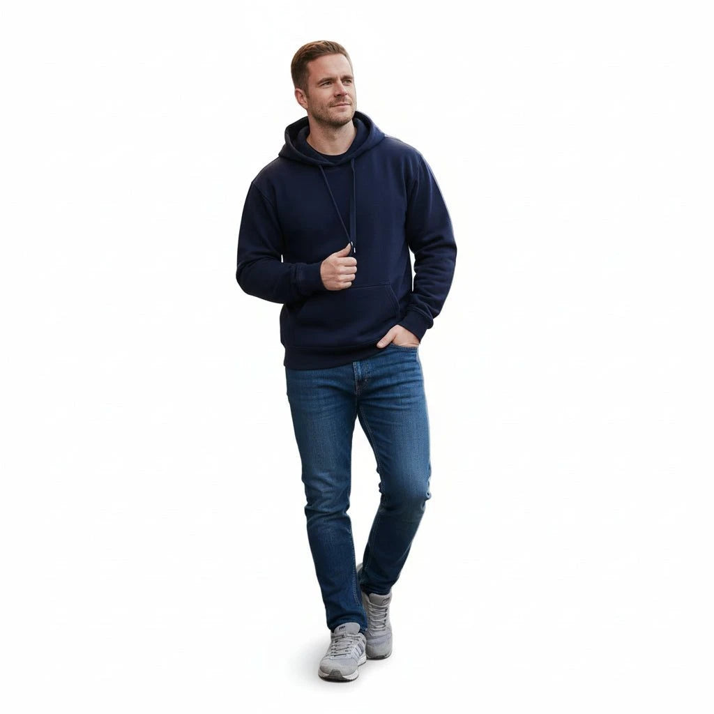 Sudadera Brans Cerrada Con Capucha Peso Completo Amplia - Garufa Jeans