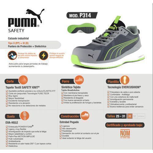 Tenis Puma P314 Seguridad Industrial Casquillo Dieléctrico - Garufa Jeans