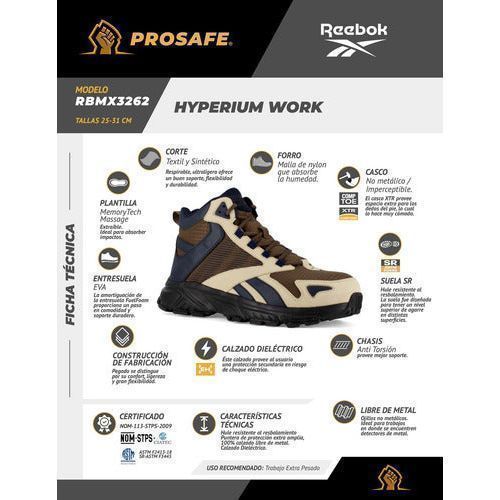 Tenis Reebok Hyperium Industrial Casquillo No Metálico Dieléctrico - Garufa Jeans