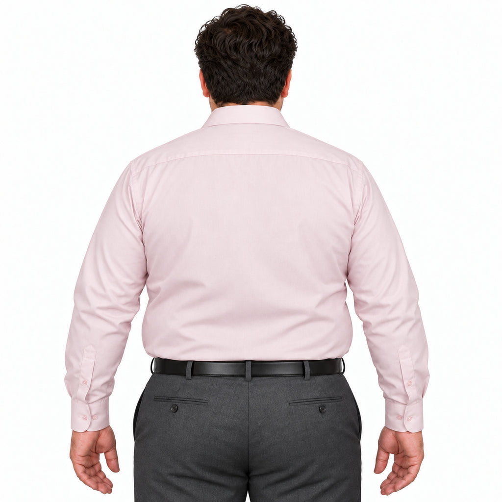 Camisa de vestir Zanely Platinium para hombre rosa claro, espalda fajada